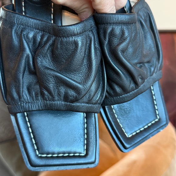 Wandler Mila Puffy Lambskin Flat Sandals Mule Slip-On Black Color Size 38 US 8.5 - Picture 13 of 15